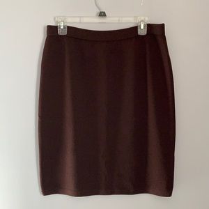 St. John collection by Marie gray knit skirt, brown